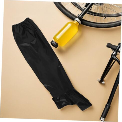 ibasenice 1 Pair Waterproof Rain Pants for Men and Women, Portable Oxford Cloth Cycling Rain Trousers with Shoe Covers, Versatile Outdoor Hiking Rainproof Pants in Black in Kuwait