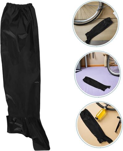 ibasenice 1 Pair Waterproof Rain Pants for Men and Women, Portable Oxford Cloth Cycling Rain Trousers with Shoe Covers, Versatile Outdoor Hiking Rainproof Pants in Black in Kuwait