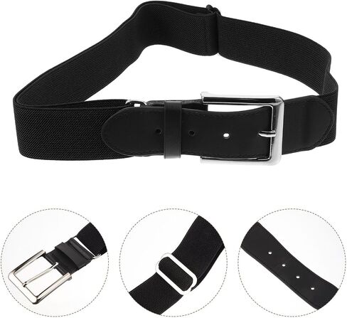 TEHAUX Baseball Softball Belt Elastic Adjustable Sports Waistband Unisex Youth Outdoor Activity Black in Saudi Arabia
