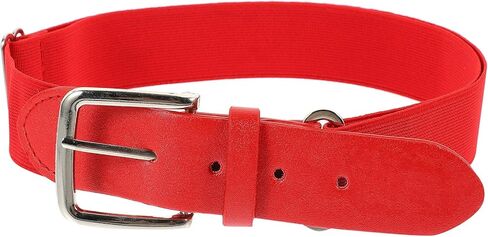 ULTECHNOVO Elastic Baseball Belt Softball Waistband Adjustable Red Faux Leather Sports Belt for Men Women Youth Outdoor Use in Kuwait