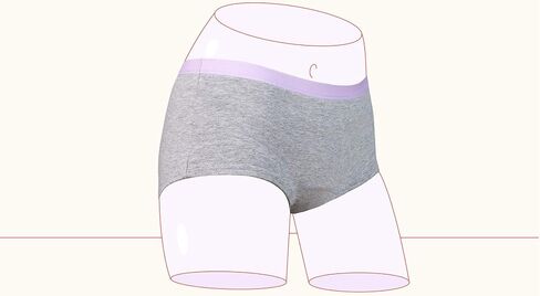 Thinx BTWN Teen Period Underwear - Shorty Panties (Grey, 11/12 - Super Absorbency) in Saudi Arabia