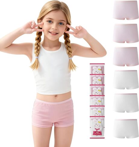 Little Girls 100% Cotton Underwear Toddler Kids Breathable Disposable Panties for Travel School Outdoor Sports Multipack in Saudi Arabia