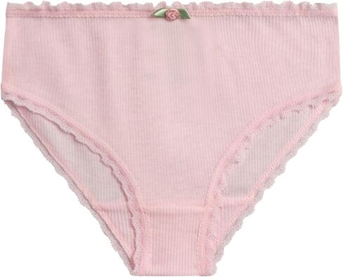 dELiA*s Girls Underwear Panties - 5 Pack Cotton Ribbed Panties for Girls with Lace-Trimmed Waistband Multipack Underwear in Saudi Arabia