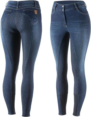 HORZE Kaia HighWaist FS Denim Breech 26 Dark Blue in Kuwait