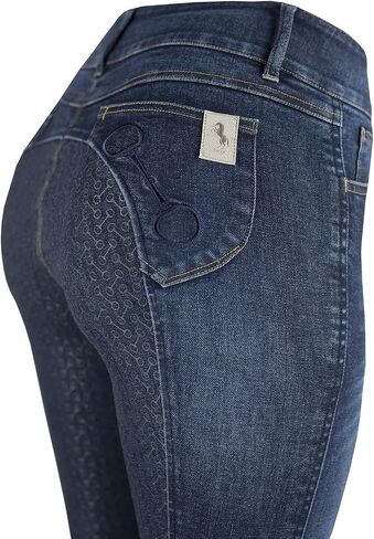 HORZE Kaia HighWaist FS Denim Breech 26 Dark Blue in Kuwait