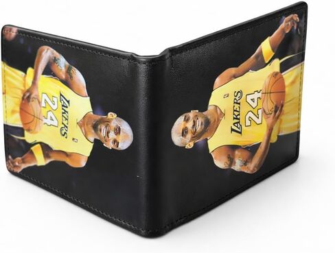Basketball Wallet, Los Angeles Team, Player 24 Theme Bifold Credit Card Cash Holder Wallet with Gift box for men in Kuwait