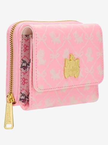 محفظة مطبوعة بالكامل من Loungefly Disney The Aristocats Marie Bows - BoxLunch حصريًا باللون الوردي in Kuwait