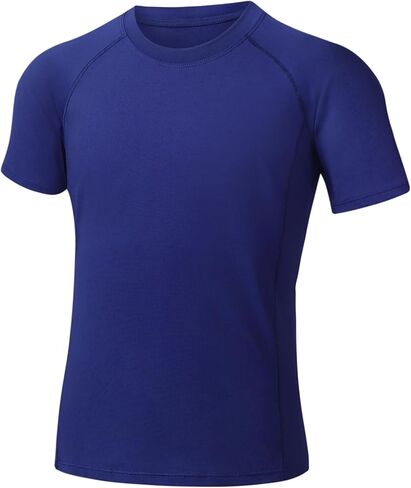 Somaibo Boys Compression Shirt Short Sleeve Youth Athletic Football Baseball Undershirts Kids Sports Base Layer in Saudi Arabia