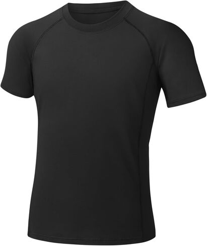 Somaibo Boys Compression Shirt Short Sleeve Youth Athletic Football Baseball Undershirts Kids Sports Base Layer in Saudi Arabia