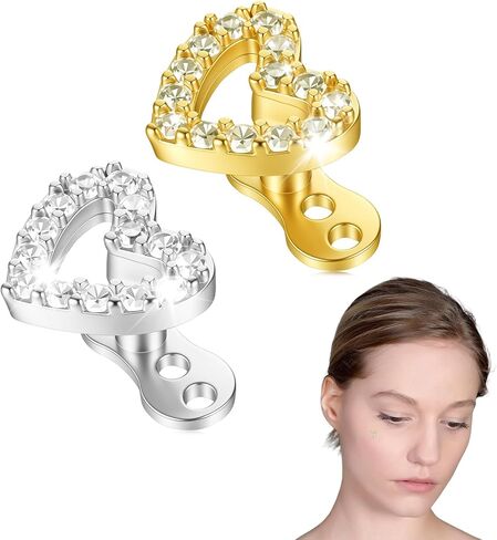 tucnoeu 2pcs 14G مكعب زركونيا مرساة جلدية قمم وقاعدة جراحية، الصلب لذيذ تشيكوسلوفاكيا الماس Microdermals داخليا الجسم ثقب ترصيع داخليا مترابطة للنساء الرجال، الذهب، الشظية in Kuwait