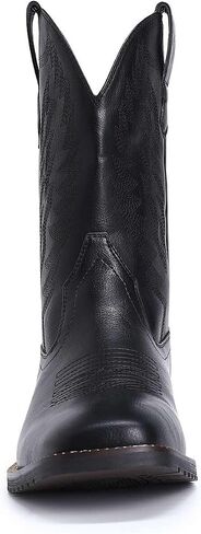 AUSTIN MILL Men’s Cowboy Boots Square Toe Western Boots Pull On Classic Embroidered Country Boots with Slip Resistant Outsole for Work, Rodeo, Casual Wear in Kuwait