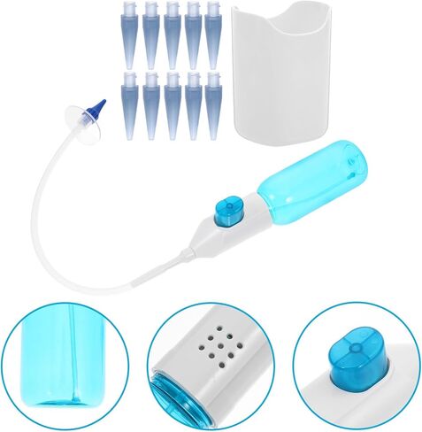 FOMIYES Manual Ear Wax Removal Syringe Ear Irrigator Kit with Basin Tips Water Flush Tool in Kuwait