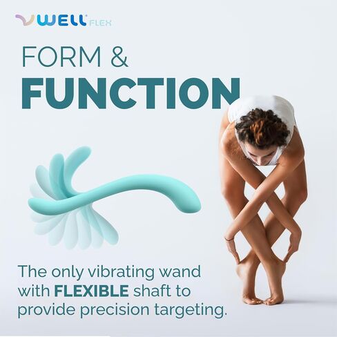 VWELL Flex Silicone Vibrating Wand Flexible Shaft Dual Motors Active Home Use Women Rechargeable in Kuwait