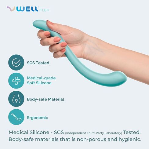 VWELL Flex Silicone Vibrating Wand Flexible Shaft Dual Motors Active Home Use Women Rechargeable in Kuwait