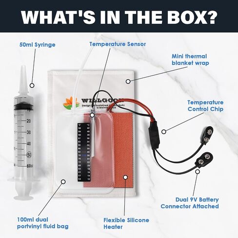 Liquid insulation warmer bag, Maintains 37°C/98.6°F for Up to 4 Hours, Equipped with Visual Temperature Strip, Temperature Sensor for Real-Time Monitoring, Flexible Heating Pad for Uniform Heating in Saudi Arabia