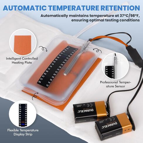 Liquid insulation warmer bag, Maintains 37°C/98.6°F for Up to 4 Hours, Equipped with Visual Temperature Strip, Temperature Sensor for Real-Time Monitoring, Flexible Heating Pad for Uniform Heating in Saudi Arabia