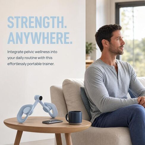 Pelvic Floor Trainer for Men, Kegel Exerciser with Active Resistance for Real Muscle Strength, Bladder Control Device, Portable Pelvic Muscle Trainer for Home Office, No Insertion Needed in Saudi Arabia