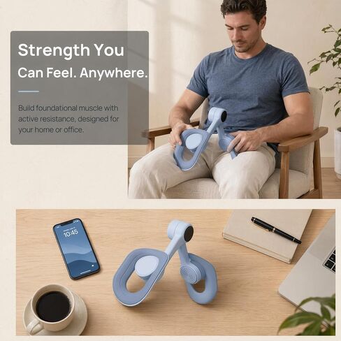 Pelvic Floor Trainer for Men, Kegel Exerciser with Active Resistance for Real Muscle Strength, Bladder Control Device, Portable Pelvic Muscle Trainer for Home Office, No Insertion Needed in Saudi Arabia
