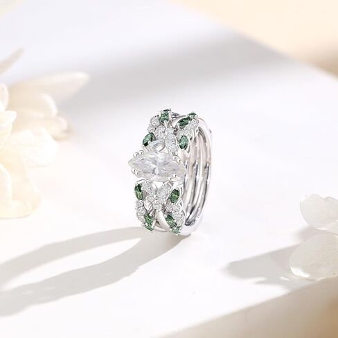 Moissanite Engagement Ring Set S925 Sterling Silver Wedding Sets For Women D Color VVS1 Marquise Cut Moissanite Promise Fashion Rings in Saudi Arabia