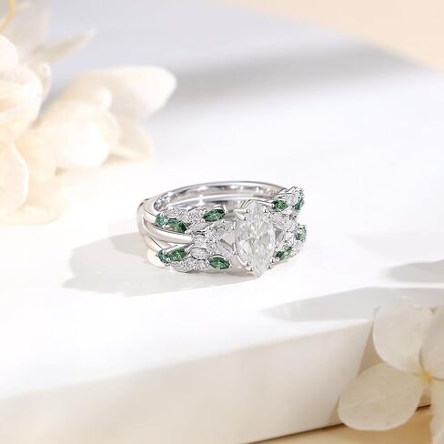 Moissanite Engagement Ring Set S925 Sterling Silver Wedding Sets For Women D Color VVS1 Marquise Cut Moissanite Promise Fashion Rings in Saudi Arabia