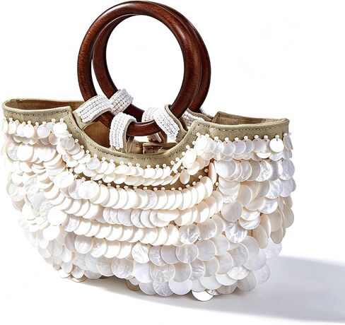 Shell Beaded Purse for Women Seashell Clutch Bag Summer Beach Vacation Evening Handbag in Kuwait