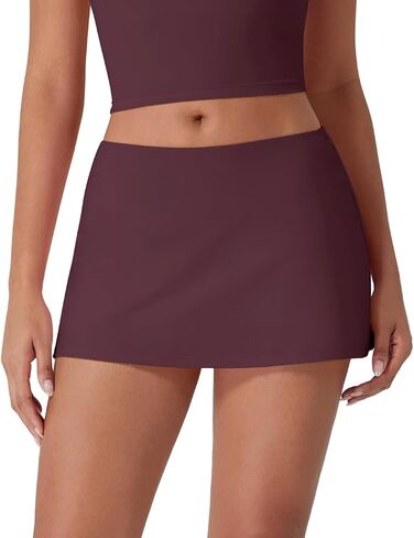 YEOREO Mid-Low Rise Mini A Line Skirt with Pockets Built-in Shorts Golf Skorts Y2K Tennis Skirt for Women in Kuwait