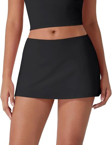 YEOREO Mid-Low Rise Mini A Line Skirt with Pockets Built-in Shorts Golf Skorts Y2K Tennis Skirt for Women in Kuwait
