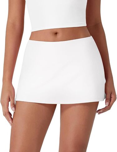 YEOREO Mid-Low Rise Mini A Line Skirt with Pockets Built-in Shorts Golf Skorts Y2K Tennis Skirt for Women in Kuwait