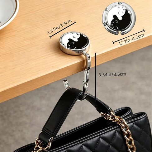 3 Pack Foldable Purse Hook for Table,Heavy Duty Magnetic Handbag Hanger, Portable Bag Hook for Desk & Restaurant, Multi-Use Purse Holder for Table,Womens Bag Hooks,Table Hook in Saudi Arabia