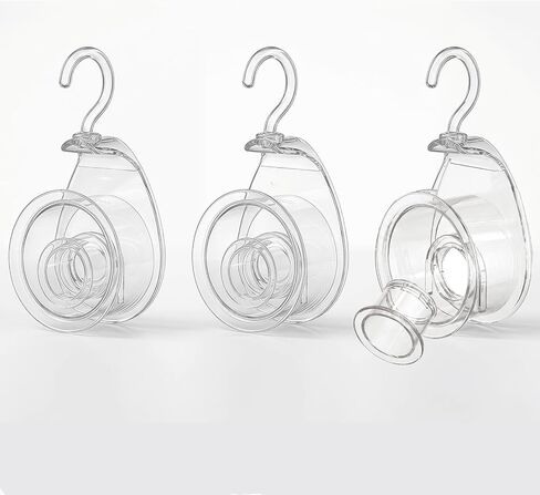 3 Pack Purse Hanger for Closet, 11 lbs Heavy Duty Handbag Organizer Hook, 1.57" Wide Arc Bag Hanger with DIY Scent Chamber for Belts, Hats, Headphones (Clear-Assorted-3PCS) in Saudi Arabia