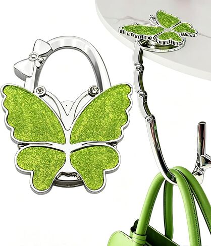 Purse Hook for Table, Foldable Handbag Hanger for Women, Portable Bag Holder with Non-Slip Base, Cute Matte Purple Butterfly Purse Table Hook for Restaurant Office Travel Gift in Saudi Arabia