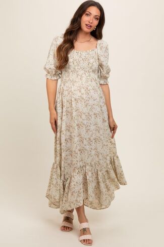 PinkBlush Smocked Handkerchief Hem Maternity Dress in Kuwait