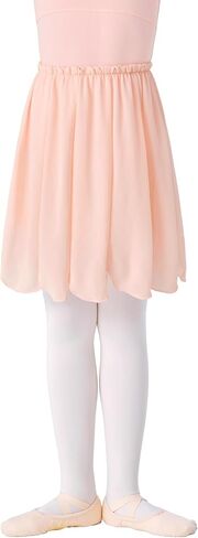 Dayrose Girls Petal Chiffon Ballet Skirts, Kids Pull On Skirts with Elastic Waistband for Dance, Yoga, Gymnastics in Saudi Arabia