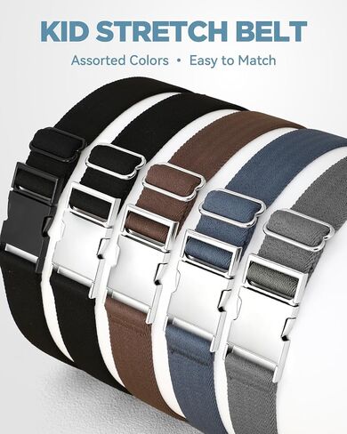 BELTROAD Kids Stretch Belt Adjustable Elastic Belt for Boys Girls with Alloy Quick-Release Buckle 1.2" Kids Belts Gifts in Kuwait