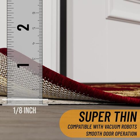 Ottomanson Non Slip Rug Pad Grip 3x18 1/8 Thick, Protection for Any Flooring Surface, Keep Your Runner Rug and Area Rugs in Place, 2'7" x 18', Beige in Kuwait