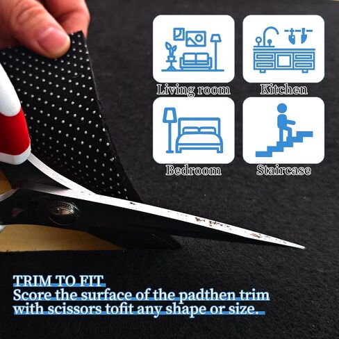 Non Slip Rug pads8x10 ft,100% Waterproof Rug pad,Suitable for All Types of Floors,Durable Hardwood Floor Protection Rug mat,Felt Material with Anti-Slip Backing,secures the Rug in Place for Safety in Saudi Arabia