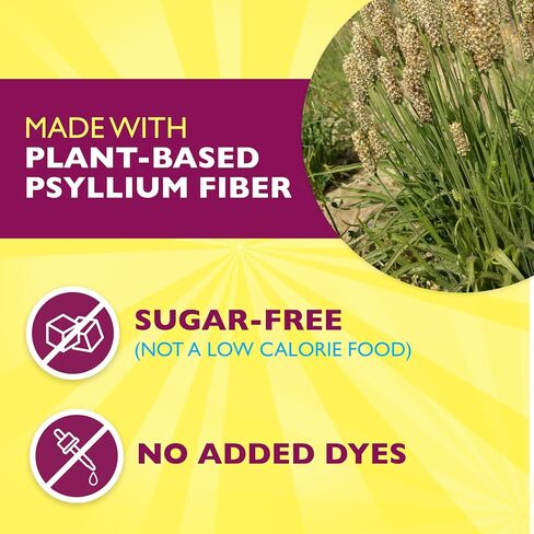Metamucil 4in1 Lemonade Flavored Fiber Supplement Powder, Fiber Powder for Promote Digestive Health and Regularity*, Sugar-Free, Naturally Sourced Psyllium Fiber, 180 teaspoons in Kuwait