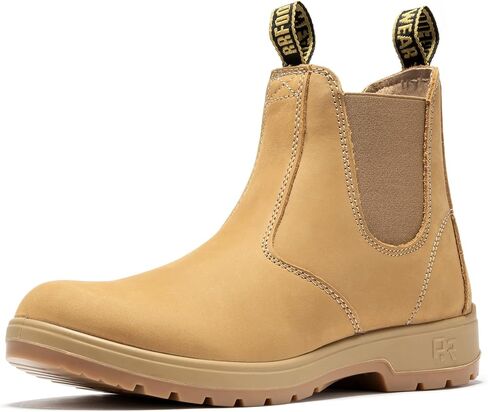 ROCKROOSTER Chelsea Boots for Men, 6" Soft Toe Slip On Non-Slip Rubber Outsole, Medium Bottom Width EH Leather Boot(AD100) in Kuwait