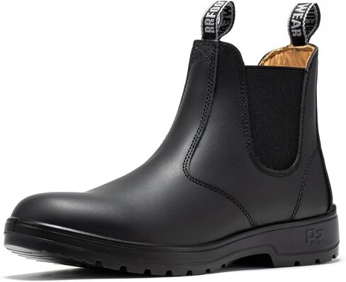 ROCKROOSTER Chelsea Boots for Men, 6" Soft Toe Slip On Non-Slip Rubber Outsole, Medium Bottom Width EH Leather Boot(AD100) in Kuwait