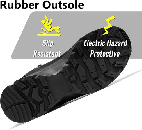 ROCKROOSTER Mens Waterproof Steel Toe Safety Work Boots with Casual Style Lightweight Comfort, 6 Inch Industrial Sneaker Boots AH001BK-Black, AH001BR-Brown in Kuwait