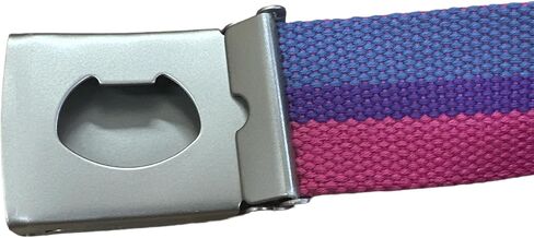 LGBTQIA+ Bisexual Adjustable Canvas Belt with Bottle Opener Buckle in Saudi Arabia
