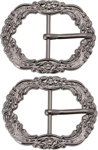 2pcs Vintage Patterned Belt Buckle Waistbelt Buckle Decorative Buckle for Clothing Suspenders Belts 30x58mm in Saudi Arabia