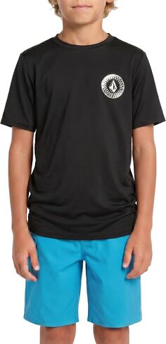 Volcom Boys' Short Sleeve Rashguard Sun Shirt UPF 50+ Uv Sun Protection Swim Top- Big Boys in Kuwait