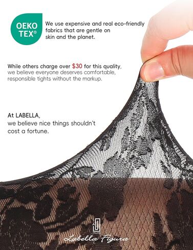LABELLA Mesh Floral Patterned Pantyhose，Sheer & Breathable Pantyhose for Women,All-Day Wide Comfort Waistband in Saudi Arabia