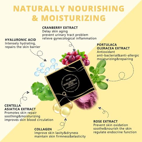 Vaginal Moisturizer Gel for Women with 12mg Hyaluronic Acid, 12 Count | Collagen & B5, Plant Extracts, Hormone-Free, Water-Based, Gentle Non-Irritating, pH Balanced, Long-Lasting 72-Hour Hydration in Kuwait
