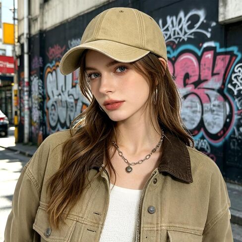 Rbenxia 5 Packs Vintage Washed Plain Baseball Cap, Retro Adjustable Cotton Unisex Hat, Unconstructed Golf Cap for Men Women in Kuwait