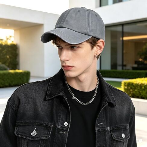 Rbenxia 5 Packs Vintage Washed Plain Baseball Cap, Retro Adjustable Cotton Unisex Hat, Unconstructed Golf Cap for Men Women in Kuwait