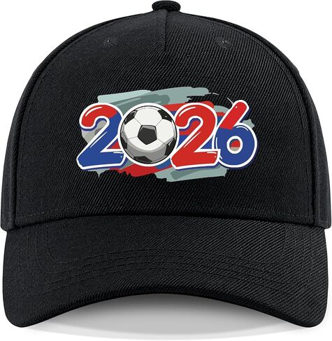 USA, CAN, MEX 2026 World Soccer Fans Hat,Black Soccer Hat - Adjustable Baseball Cap Gifts Accessories for Men and Women, for Games & Daily in Saudi Arabia
