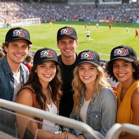 USA, CAN, MEX 2026 World Soccer Fans Hat,Black Soccer Hat - Adjustable Baseball Cap Gifts Accessories for Men and Women, for Games & Daily in Saudi Arabia