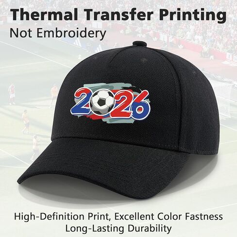 USA, CAN, MEX 2026 World Soccer Fans Hat,Black Soccer Hat - Adjustable Baseball Cap Gifts Accessories for Men and Women, for Games & Daily in Saudi Arabia